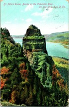 Vtg Postcard 1910s Columbia River Oregon - St. Peter&#39;s Dome on Columbia river - £11.38 GBP
