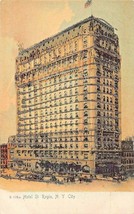 NEW YORK CITY~HOTEL ST REGIS~1900s ROTOGRAPH TINTED PHOTO POSTCARD  WITH... - $5.86