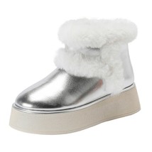 Brand Design New Women&#39;s Snow Boots Size 35-42 Velvet Lining  Short Boots Orange - £94.96 GBP