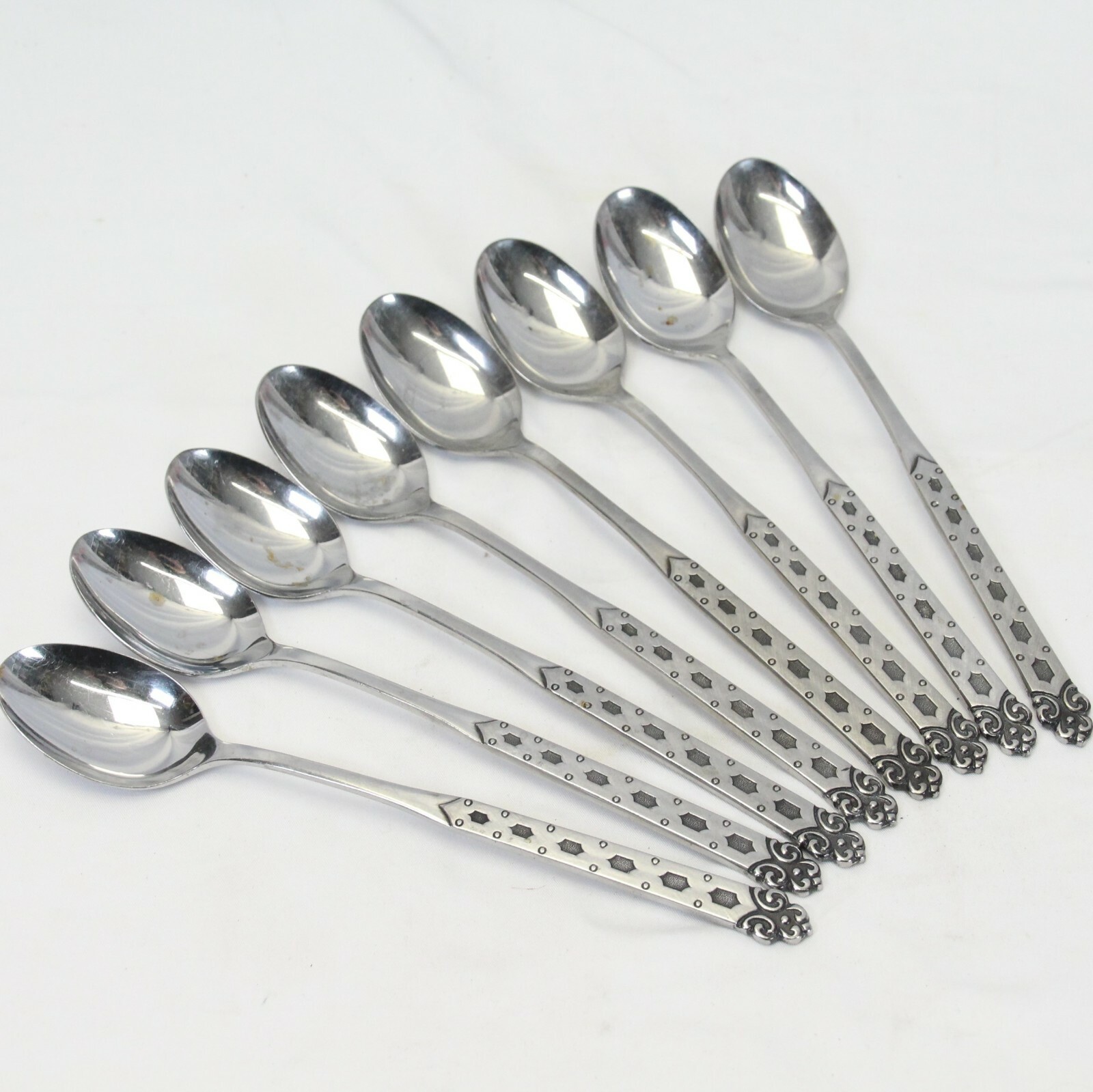 Northland San Francisco Iced Teaspoons 7-1/8&quot; Stainless  Lot of 8 - $29.39