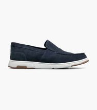 Nunn Bush Luca Suede Moc Toe Venetian Slip On Shoes Navy 85102-410 image 4