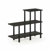 Furinno Turn-N-Tube 3-Tier Cube Ladder Shelf, Espresso/Black - £35.87 GBP