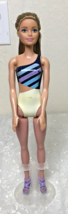 Mattel 2015 Barbie with Painted On Swimwear Blue Eyes Dirty Blond Hair Color - £8.57 GBP