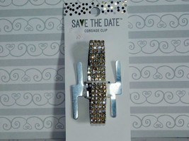 Save the date Diamond Corsage Wristlet Bracelet Corsage 1 pc Brand New P... - £5.53 GBP