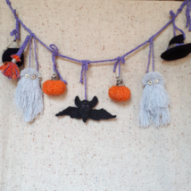Halloween garland, pumpkin, ghost and bat. halloween decoration, garland, hallow - £64.34 GBP