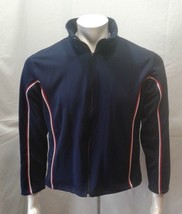 Lavon Women&#39;s Navy Blue Long Sleeve Full Zip 2 Piece Polyester Track Suit Size M - £8.50 GBP