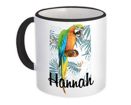 Personalized Macaw : Gift Mug Parrot Bird Tropical Ecology Hannah Nature Aviary - £12.74 GBP