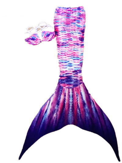 2017 Girls Kids Adult Women Mermaid Tail With Monofin Swimsuit Cosplay Costumes