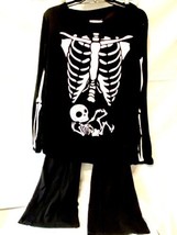 Motherhood Maternity Costume Or Pajamas XL With Baby Skeleton Top Ruched Sides - £19.28 GBP