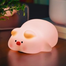 Piggy Night Light For Kids,Silicone Piggy Cute Lamp,3 Level Dimmable Kids Night  - £17.29 GBP