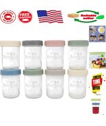 Multi-Use 8 oz Glass Baby Food Jars - Perfect for Purees, Snacks &amp; Freezing - $72.72 CAD