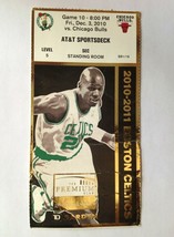 Ray Allen Boston Celtics VS Chicago Bulls NBA 2010-11 Ticket Stub 12-3-2010 - £12.73 GBP