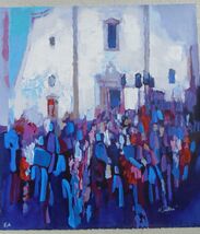 Nicola Simbari "Piazzo Del Duomo" Signed Numbered Serigraph (SEE CONDITI... - $193.05