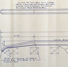 1950 Railroad Bangor Aroostook Blueprint  Guard Rail Track Lubricator F2... - £67.27 GBP