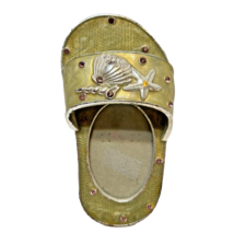 Vintage Metal Beach Sandal Photo Frame Free Standing for 1.75 x 2.25&quot; Photo - £12.19 GBP