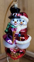 Christopher Radko 2002 SNOW IN LOVE Retired Glass Christmas Ornament 6.5 in - £102.63 GBP