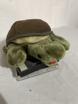 Folkmanis Folktails Baby Turtle Hand Puppet Green Plush Stuffed Animal 8.5&quot; Cute - £14.85 GBP