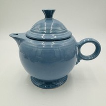 Fiesta Ware Periwinkle Teapot Bue Fiesta Teapot 5 Cup Vintage 7” Retro - £75.17 GBP