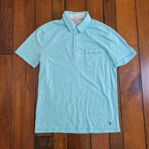 PENGUIN Heritage Slim Fit Polo Shirt Men&#39;s M Medium Heathered Blue Green - £11.83 GBP