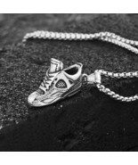 Men Sneaker Shoe Pendant Necklace Punk Hip Hop Jewelry Stainless Steel C... - £9.41 GBP