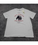Levis Shirt Mens L White Casual Short Sleeve Graphic Print Crew Neck Knit Cotton - $18.69