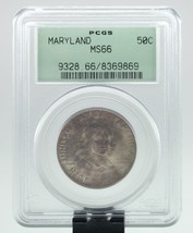 1934 Maryland 50C Commemorative Half Dollar Graded by PCGS as MS66! Old ... - $395.44