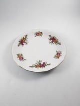 Vintage Walbrzych Made in Poland Salad Plate Pink and Yellow Roses China 7-3/8&quot; - £12.44 GBP