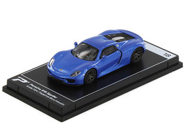 Porsche 918 Spyder Sapphire Blue Metallic &quot;Hypercar League Collection&quot; 1/64 Diec - $23.22