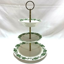 Mid Century Modern Royal China 3 Tier Serving Tray English Ivy Made In USA - $43.64