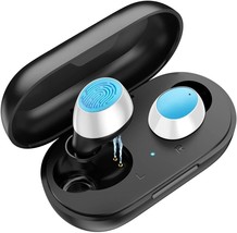 Bluetooth Earbuds,True Wireless Earbuds Noise Cancelling Bluetooth  (Blue/Black) - £18.90 GBP