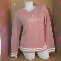 Peace Holiday Sweater Dusty Pink Size Small - £31.69 GBP