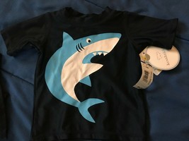 Boy&#39;s Navy Blue Swim Top Shark 3-6 Month *NEW W/TAGS* r1 - $5.99