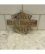 Harley-Davidson Motor Cycles Solid Cast Aluminum Bar &amp; Shield Plaque 5&quot; ... - $37.44 CAD