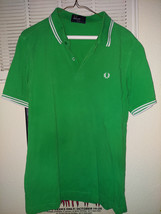 VTG Fred Perry Green? Slim Fit Shirt L Mod Skinhead Lonsdale Brutus Ben Sherman - £18.37 GBP