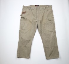 Wrangler Mens 48x30 Distressed Ripstop Wide Leg Double Knee Cargo Pants ... - $44.50