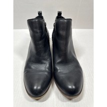 Lucky Brand Basel Black Napa Leather Ankle Zip Boots Bootie Womens Size 9.5 - $512.19 MXN