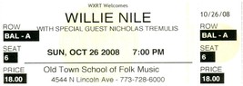 Willie Nile Ticket Stumpf Oktober 26 2008 Chicago Illinois - £26.51 GBP