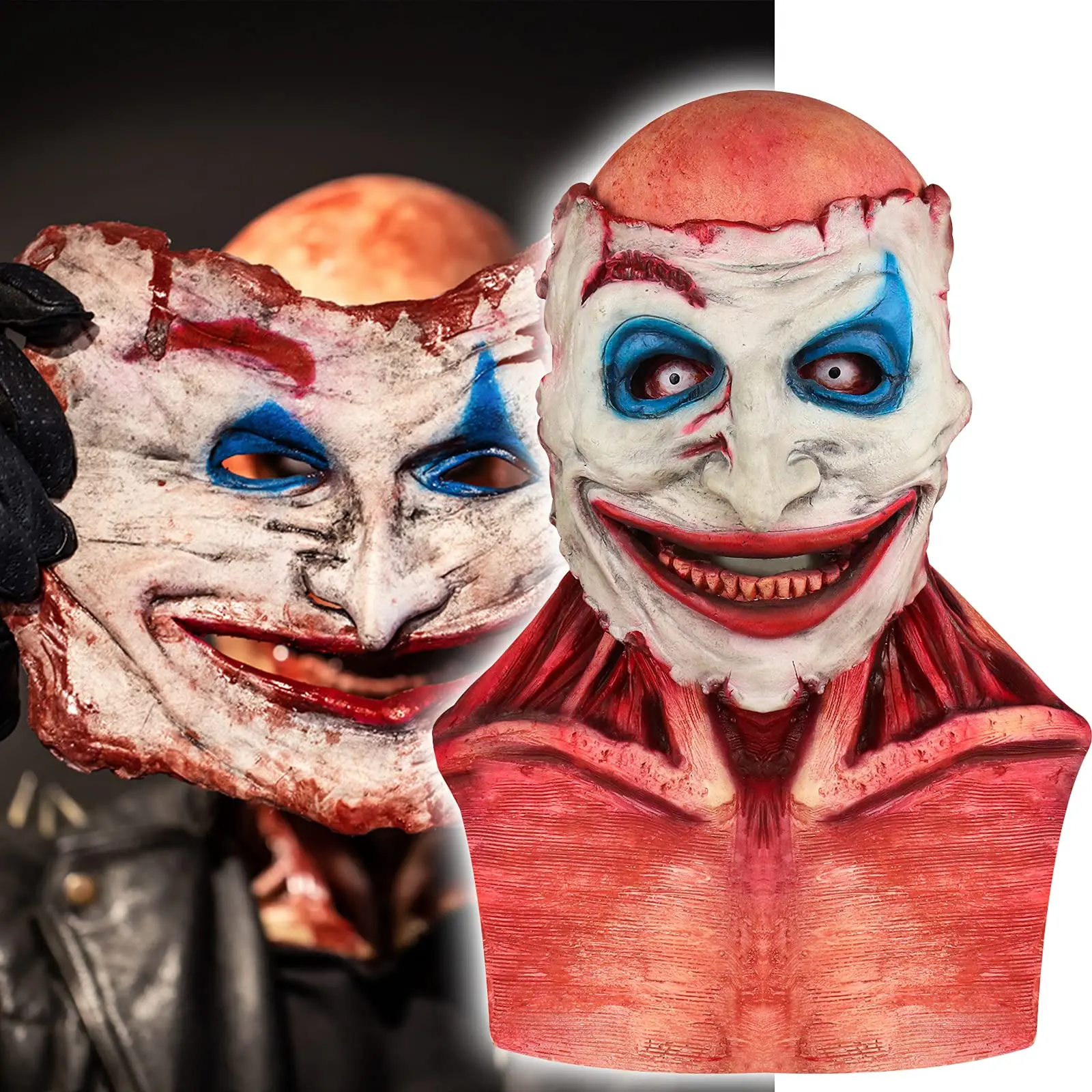 Play Bulex Which Is Me Scary Halloween Mask Tear-Off Type A Joker or Ghost Rider - £49.52 GBP