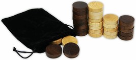 DA VINCI 1.38 Inch Wood Backgammon Checkers Pieces 30 Replacement Game Chips - £8.49 GBP