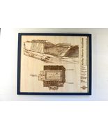 Kelly/Shorts Stadium Mt Pleasant Michigan Blueprint Wood Art, Framed Sta... - $40.17 CAD