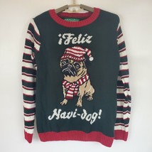 Womens Medium M Ugly Christmas Sweater ¡Feliz Navi-Dog! - £12.76 GBP