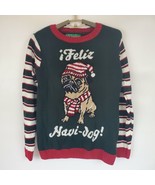 Womens Medium M Ugly Christmas Sweater ¡Feliz Navi-Dog! - £12.54 GBP