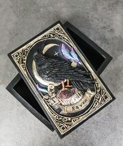 Mystic Raven Crow Crescent Moon Wicca Divination Ornate Tarot Cards Trin... - €23,33 EUR