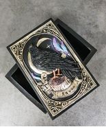 Mystic Raven Crow Crescent Moon Wicca Divination Ornate Tarot Cards Trin... - $492.62 MXN