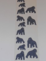 1 Partial Sheet Sandylion Fuzzy Gorilla Stickers - $4.00