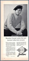 1950s Jantzen Sportswear PRINT AD Author &quot;Barnaby Conrad&quot; Bulky-Knit Swe... - $3.79