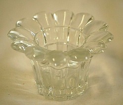 Bubble Rim Taper Votive Candle Holder Clear Glass KIG Indonesia MCM a - £7.39 GBP