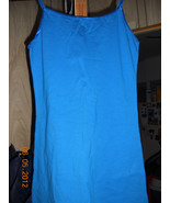 AMBIANCE APPAREL juniors blue cotton blend spaghetti straps adjustable t... - $133.27 MXN