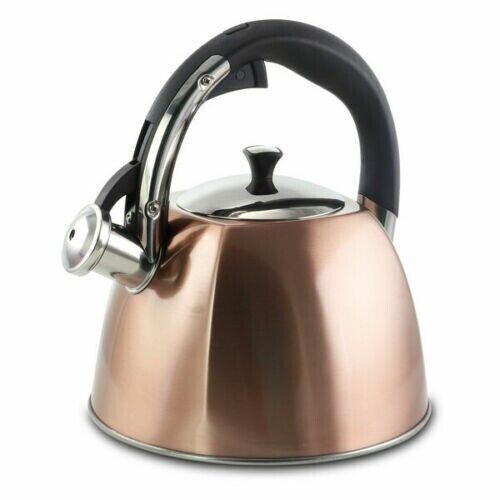 Mr Coffee Belgrove 2.5 Qt Whistling Stainless Steel Tea Kettle in Copper - $58.73