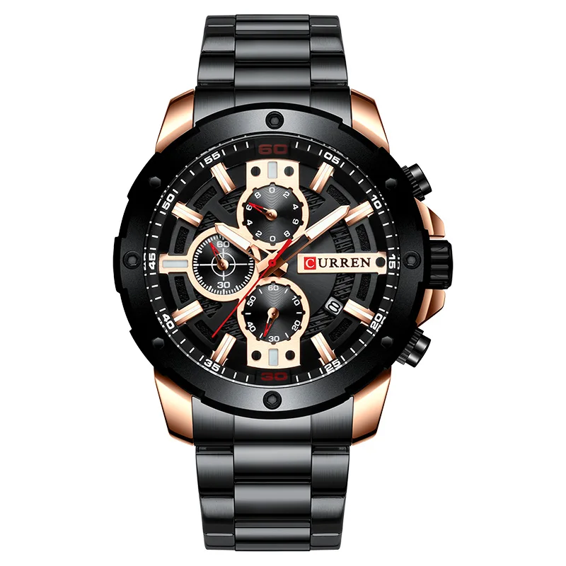 Watch CURREN Men Watch  Stainless Steel Mens   Watch Men  Clock  Masculino Reloj - £50.13 GBP